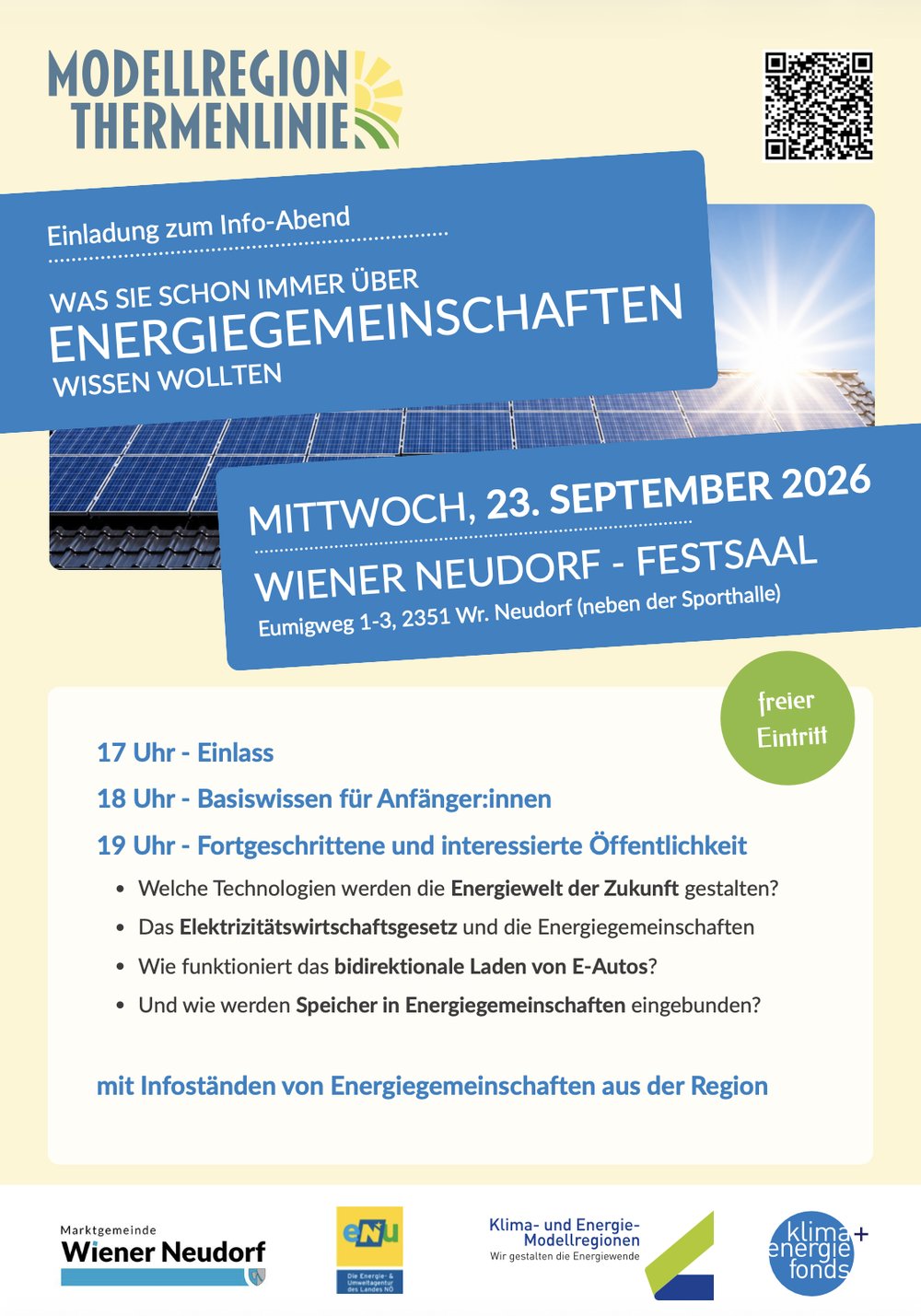 Einladung: Info-Abend der Modellregion Thermenlinie
